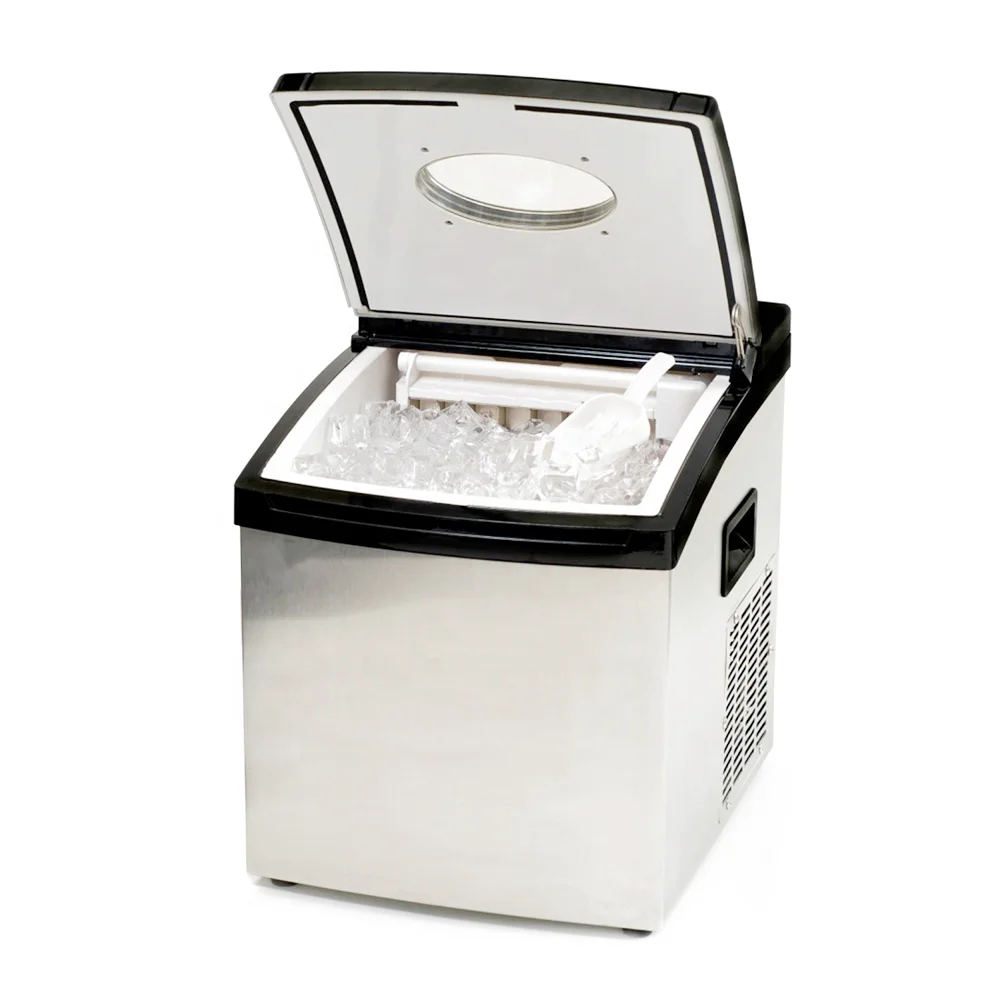 The Best Selling Countertop Portable Home Ice Cubic Maker with Making Ice Electric Stainless Steel Snow Machine Push Button 150