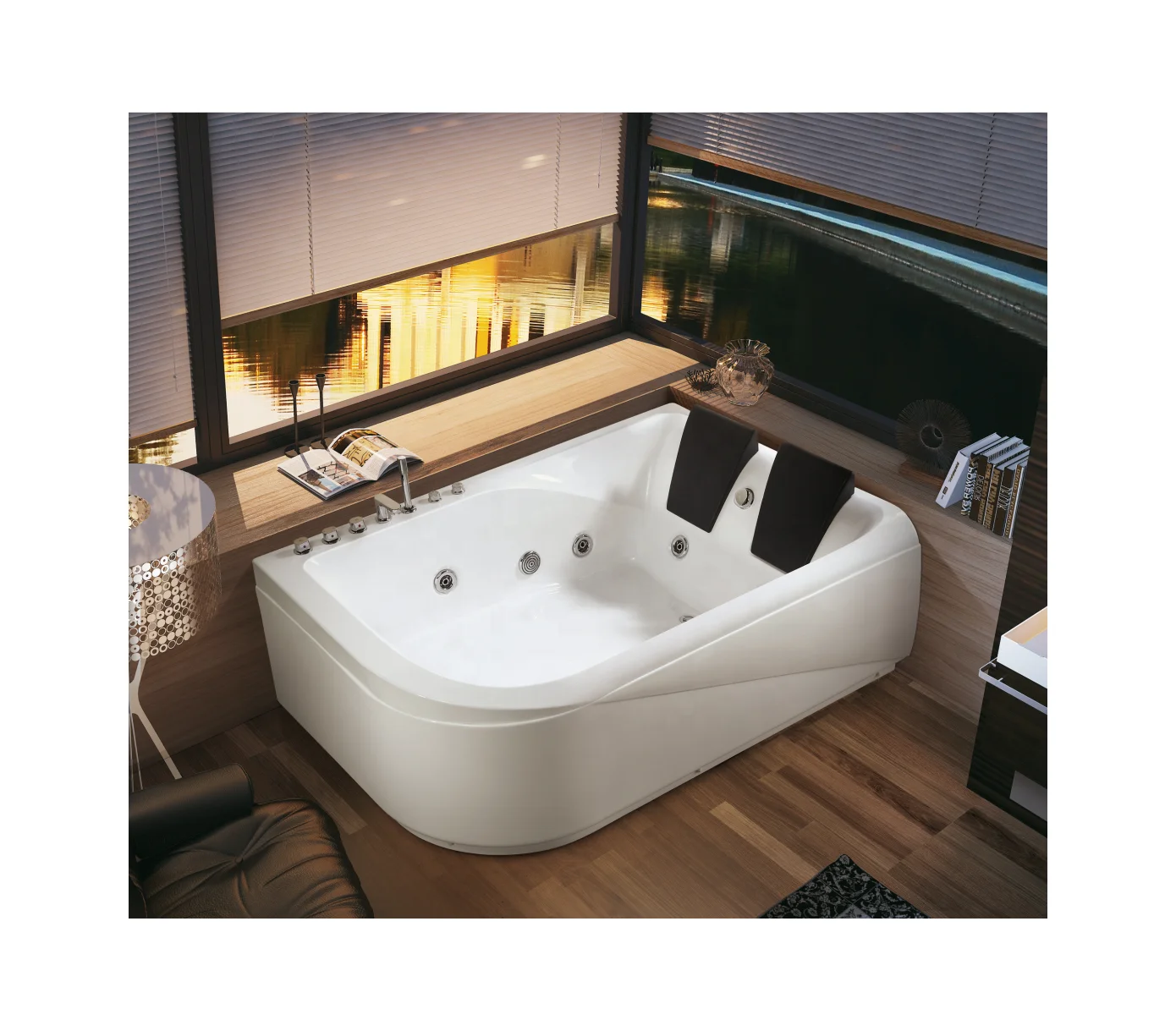 Foshan Acrylic Material Indoor Bathtubs with Massage Function SPA Factory Massage Bathtub