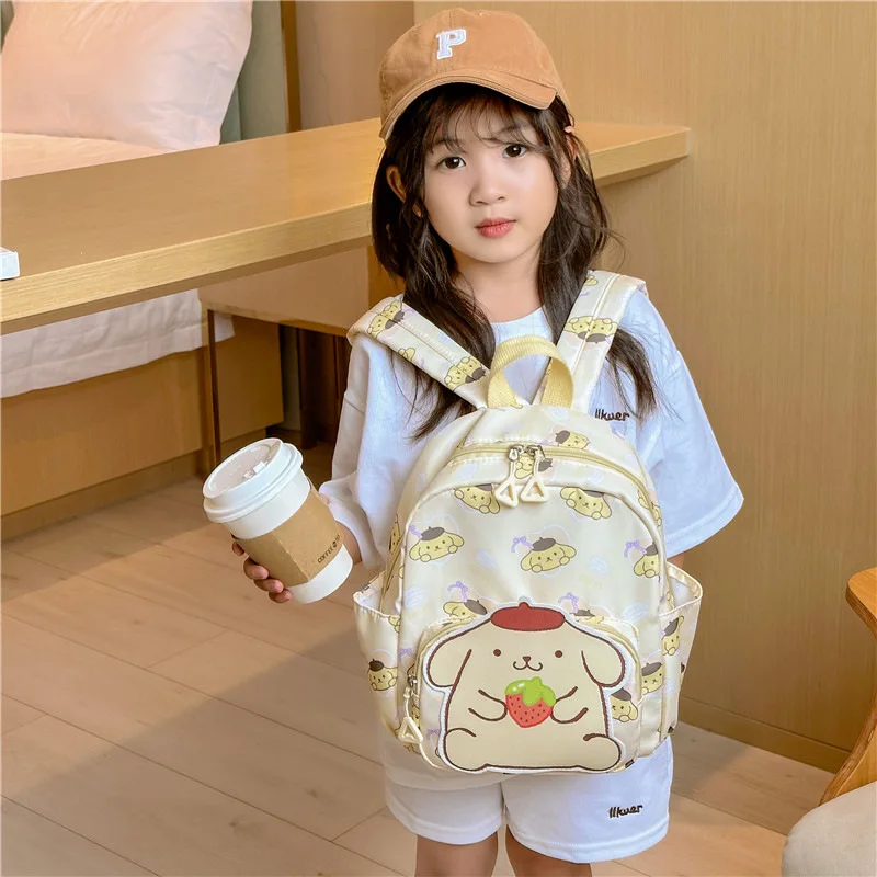 Cartoon My Melodyed Cute Kid Backpack Anime Kawaii Cartoon Leather Kids Girls Sanrioed School Bag for Holiday Gift