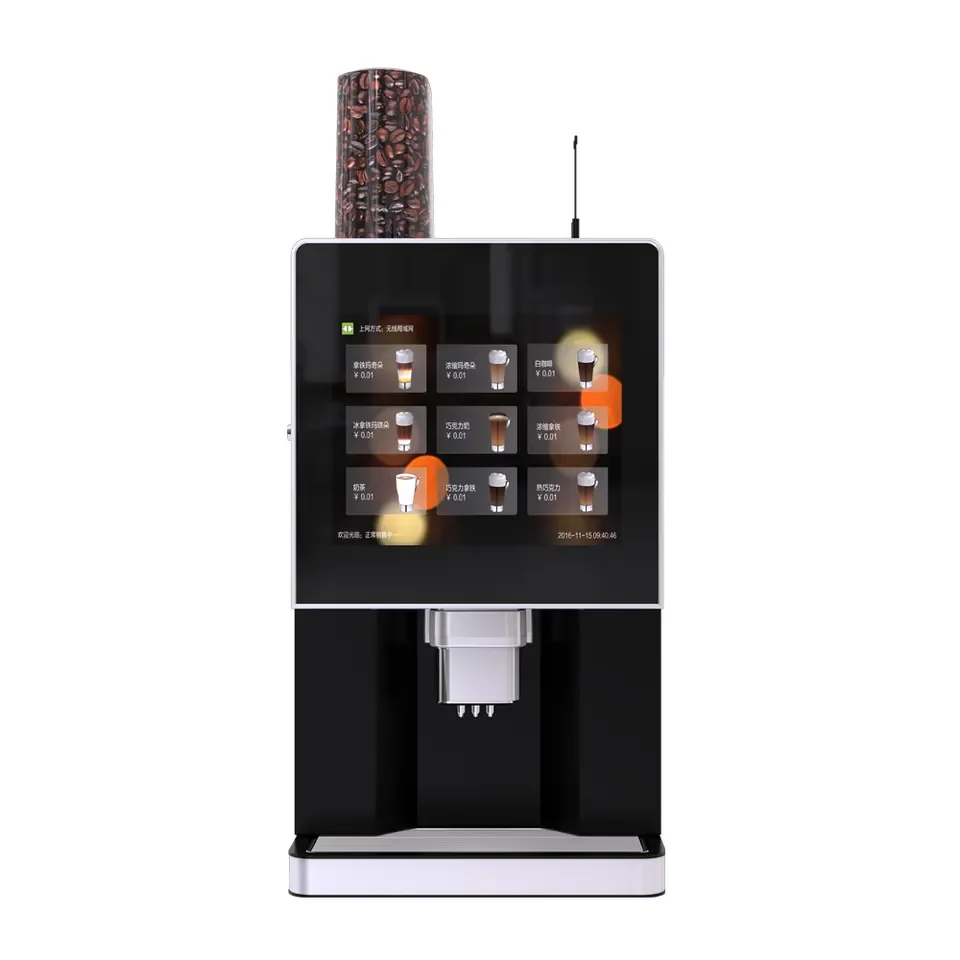 Commercial Table Top Bean To Cup Instant Coffee Vending Machine