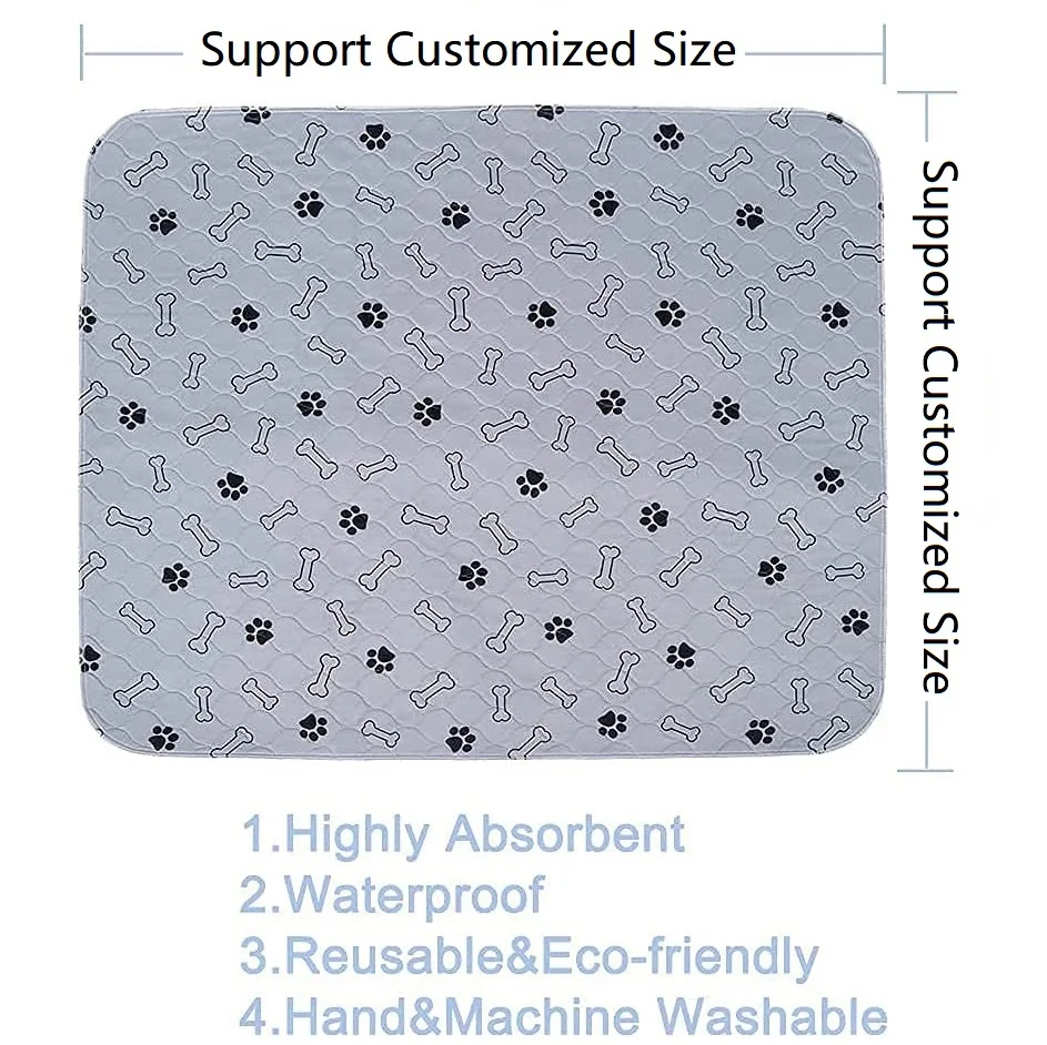 YK Reusable Washable Dog Pee Mat Puppy Training WC Wee Pee Pads for Dogs Pet