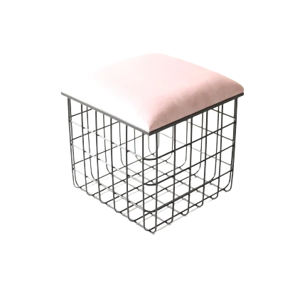 Golden Arts factory home furniture living room modern velvet metal storage ottoman set of two