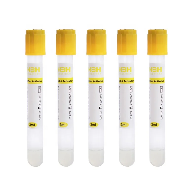 Medical consumable disposable Plain Tube With Clot Activator Vacuum Tube For Blood Collection OEM Separation Gel Tube