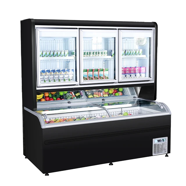 Convenience Store Popular Chiller Commercial Display Refrigerators Combine Freezer Cooler