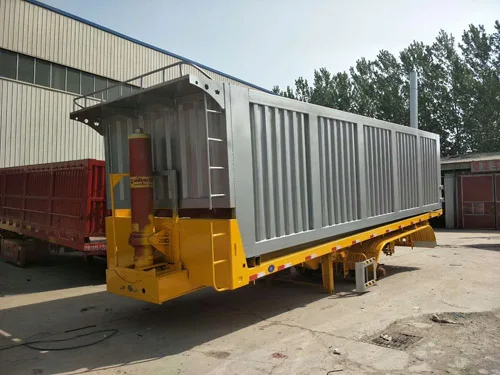 Factory price 3 axle side tipper truck dumper semi trailer dump truck