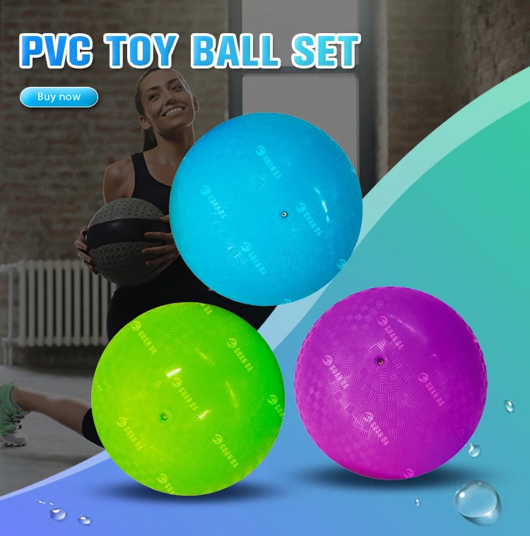 3pk Sports Toy ball high quality rainbow Knobby ball pvc inflatable toy ball