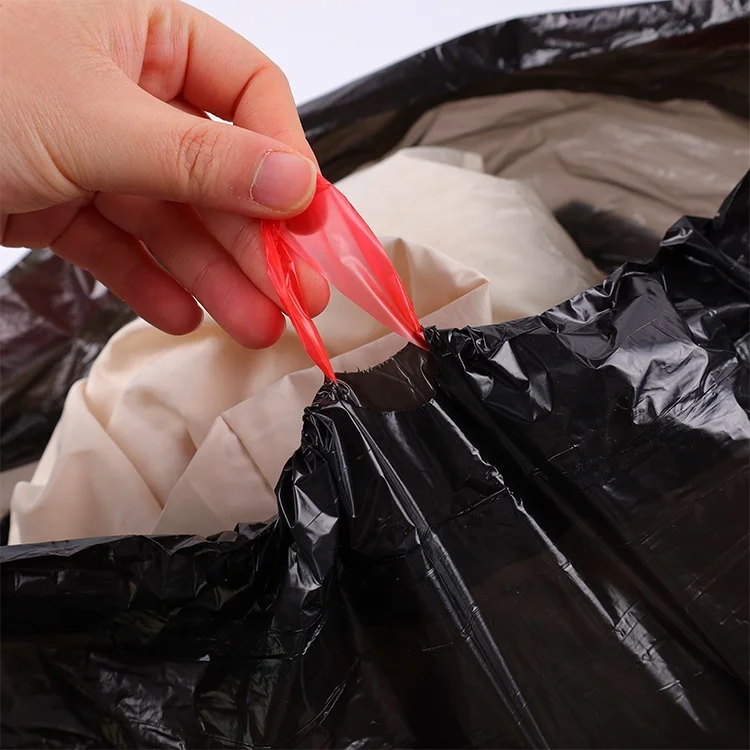 Colorful Disposable Drawstring Plastic Garbage Trash Bag Use for Home Office Kitchen Large Bag on Roll