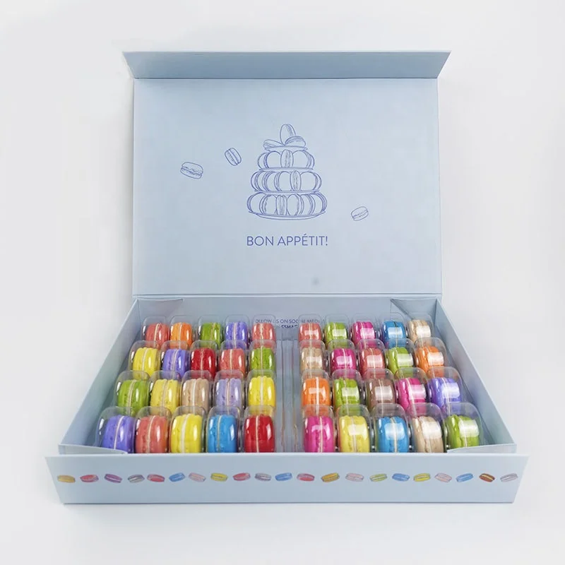 Custom macaron box packaging cookie cardboard paper box diy gift box printed
