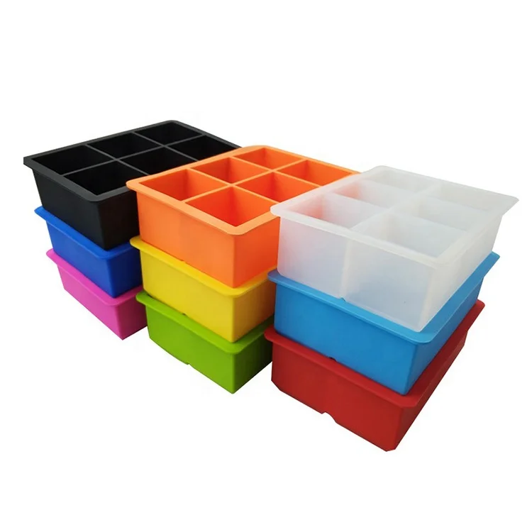 Reusable & BPA Free  Silicone Ice Cube Trays Molds,Ice Cube Tray for Freezer,Cocktail,Easy Release Square Ice Cubes