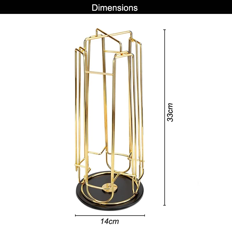 Revolving Rotating Spiral 24 Capsule Coffee Pod Holder Tower compatible Nespresso Dolce Gusto