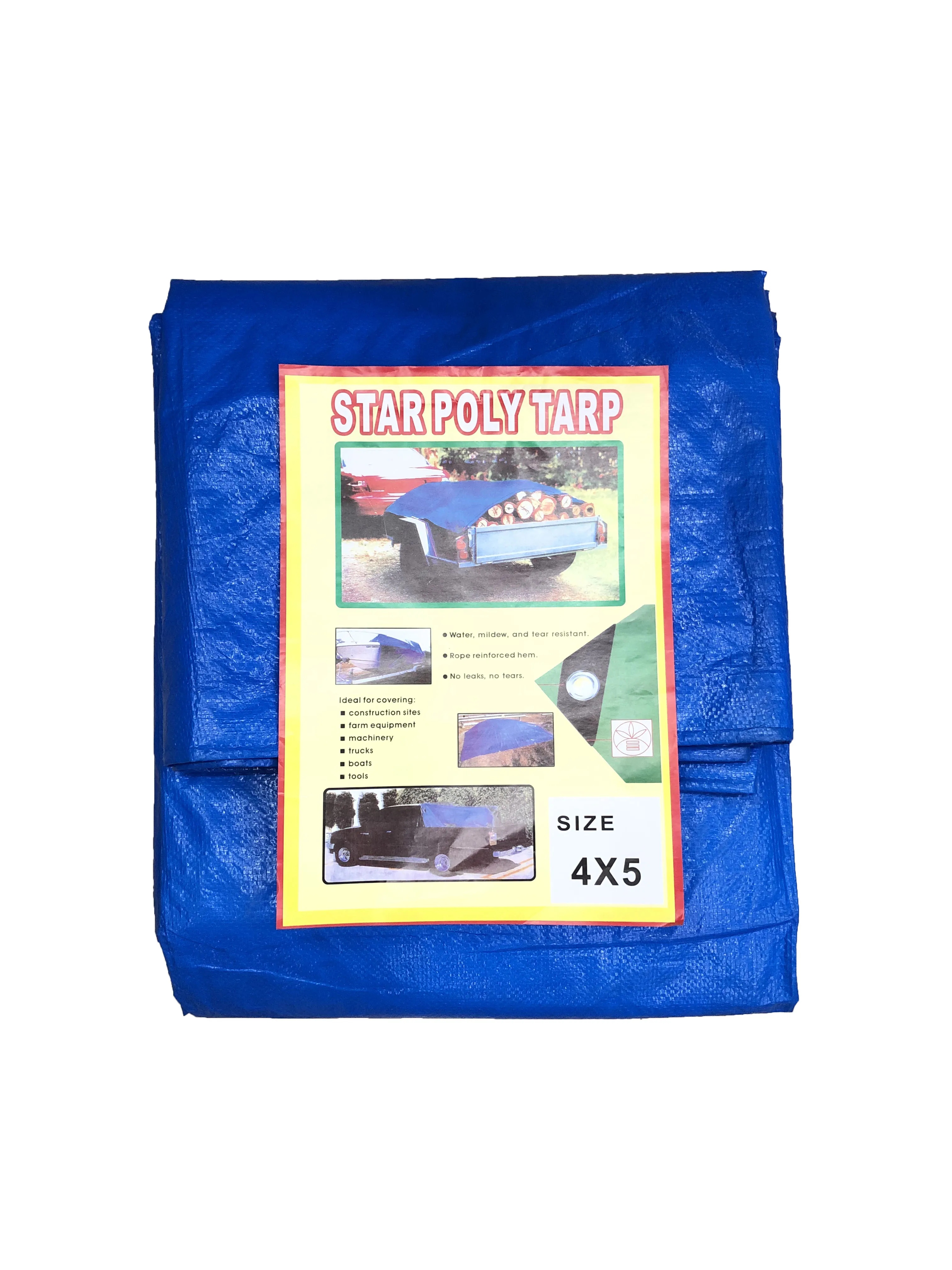Customized Good Quality 125GSM Tarpaulin Widely Used PE Coated Double Sides Waterproof Outside Cargo Cover Plastic Sheets
