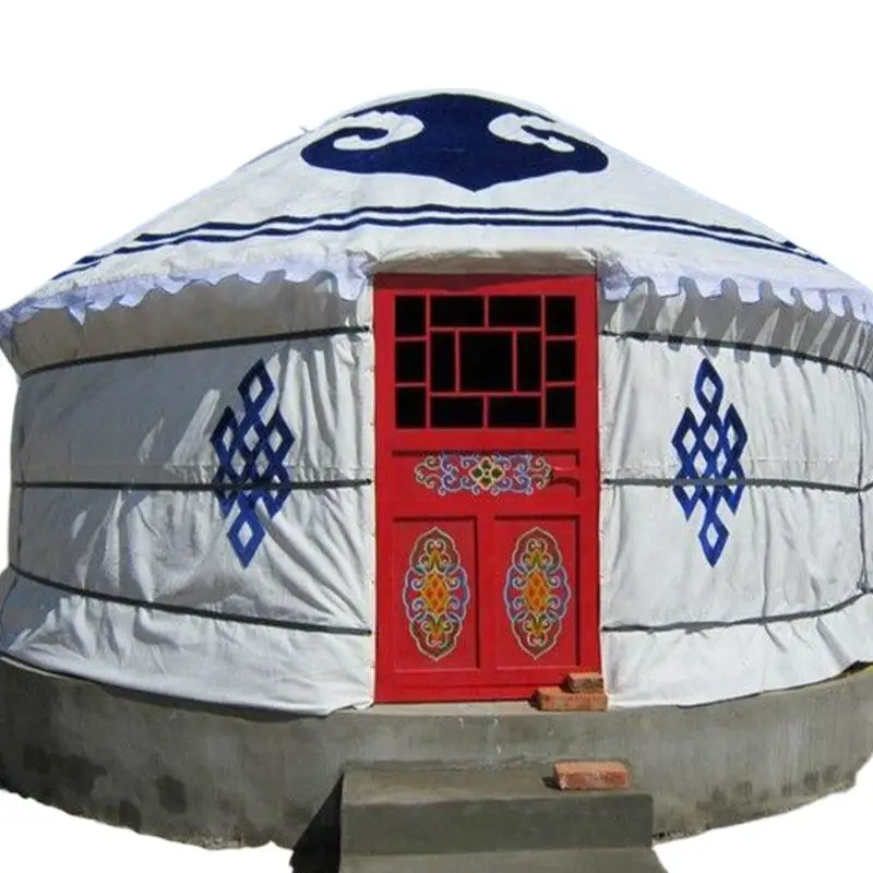 Heavy Duty Eco Tenda House Shaped Permanent Wooden Yurt Out Door Lodge Glamping Beach Tourist Resort Luxury Hotel Safari Tent
