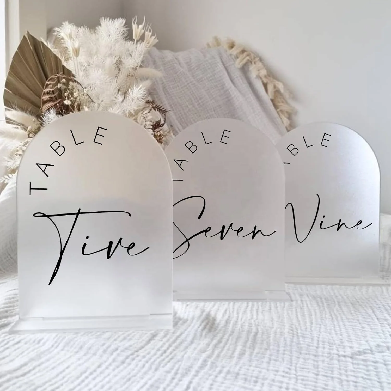 Акриловый матовый арочный Настольный знак современный 4x6 Свадебный стенд с золотой печатью акриловый стол