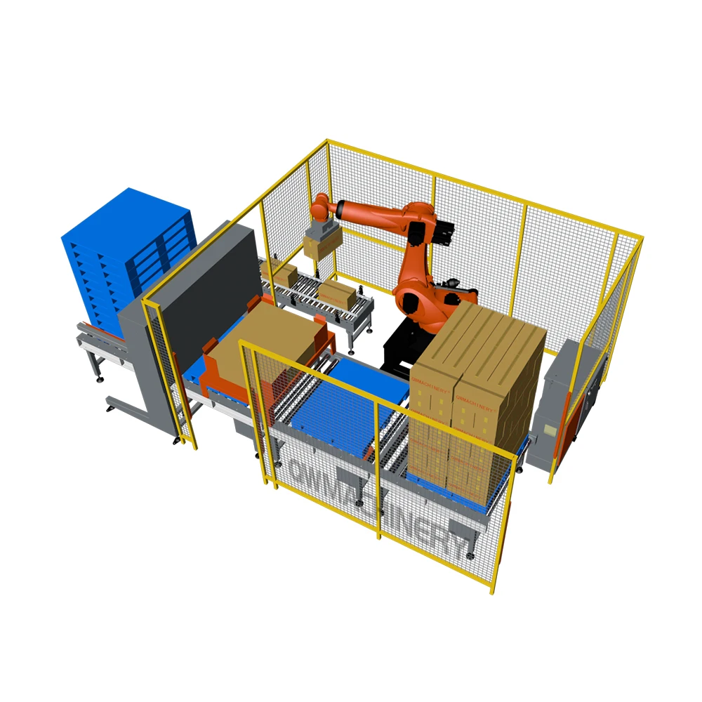 Industrial Robotics Palletizing cartons, palletizer, palletizing system for cartons, bags, packages