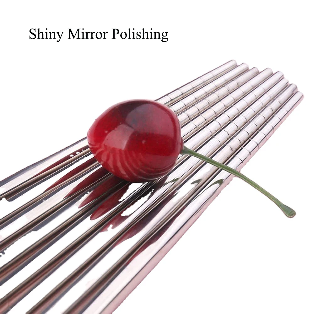 Wholesale Factory Price Custom Logo Color 304 Stainless Steel Metal Chopsticks Set With Case