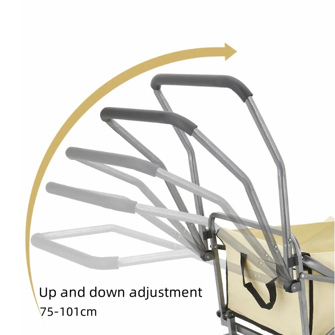 Collapsible Folding Cart Heavy Duty Wagon for Sports CampingG arden and Shopping