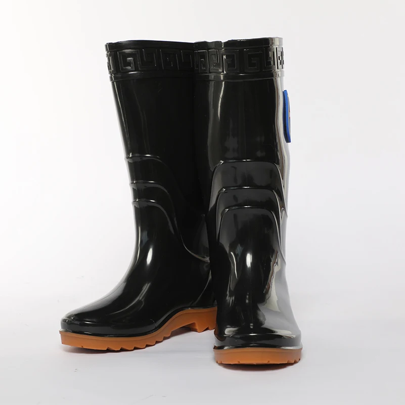 Manufacturer Supplier Durable Fashion Pvc Boots Plastic Rain Shoes Fishing Waterproof  Rubber Rain Boots for Men