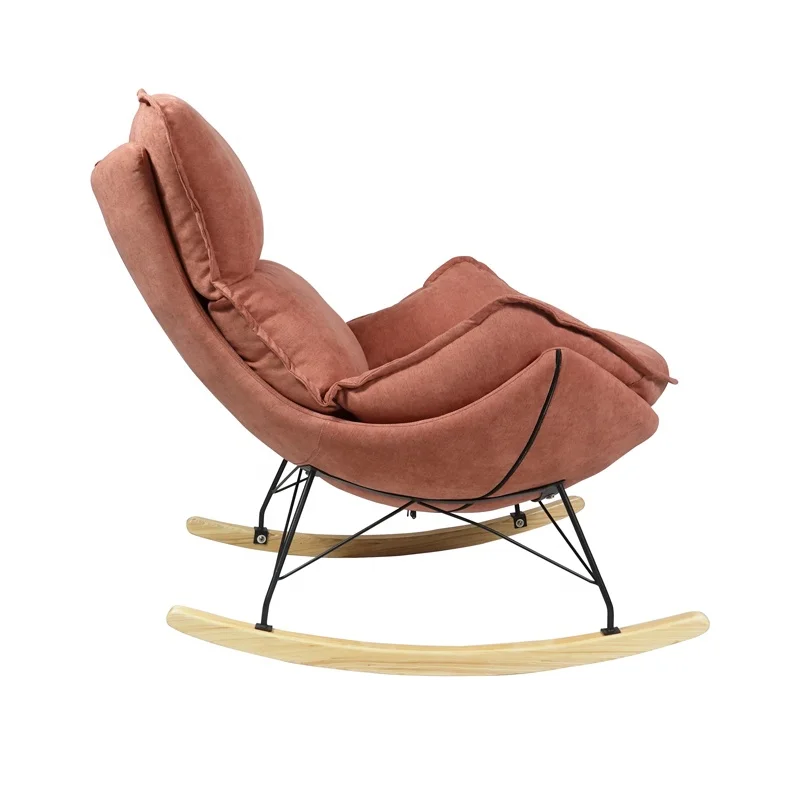 Nordic Hot sale Living Room Fabric Single Lazy Sofa Chair,High Quality Leisure Modern Rocking Sofa Chairs