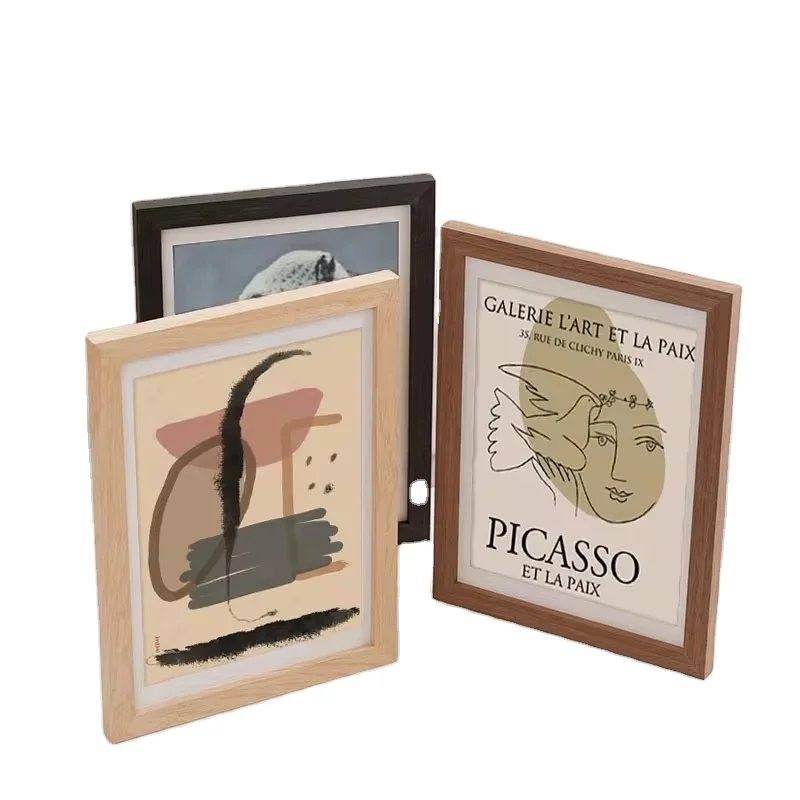 Wooden Photo Frame For Wall Hanging 10X15 15X20 20X25cm A4 Wood Picture Frame Stand For Pictures Photo Decor Commemorative Gift