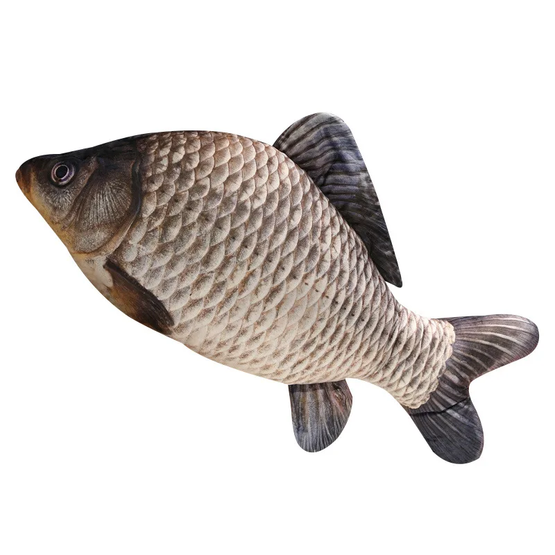 Greenmart Funny Fish Cat Toy 30cm/40cm/60cm Soft Carp Pillow Stuffed Animal Sleep Cushion Cute Style for Party