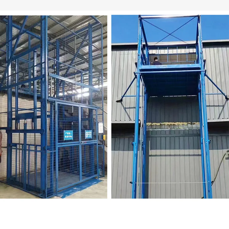 outdoor manufacturer Warehouse electric price 100kg 500kg small hydraulic goods cargo 1 ton freight elevator lift for loading