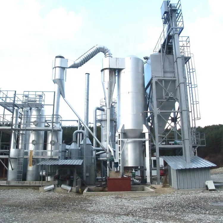 large biomass generator fluidized-bed gasifier power plant/rice husk/coal/wood waste gasification power generation