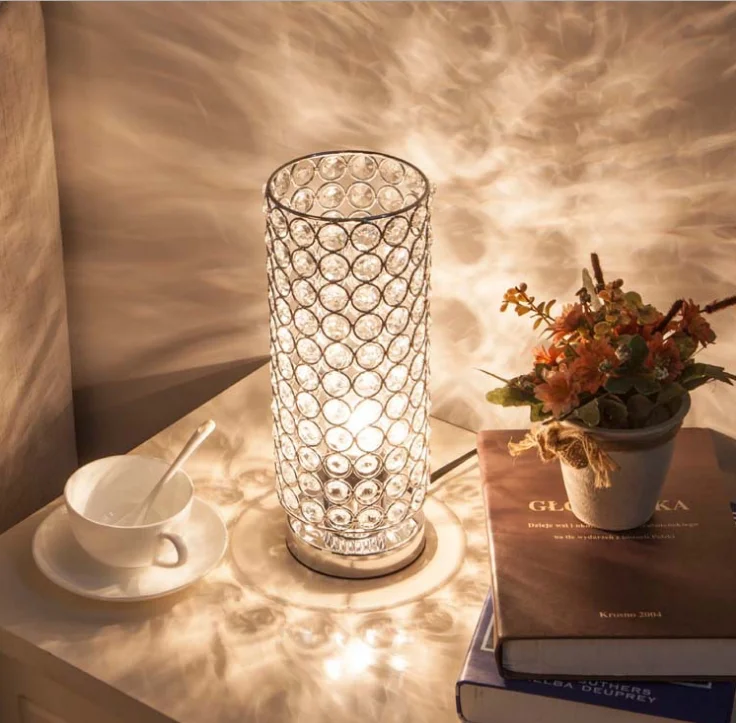 Elegant Crystal Flower Vase Metal Lampshade Wedding Table Centerpieces for Home Hotel Coffee Shop Tabletop Decoration Wholesales