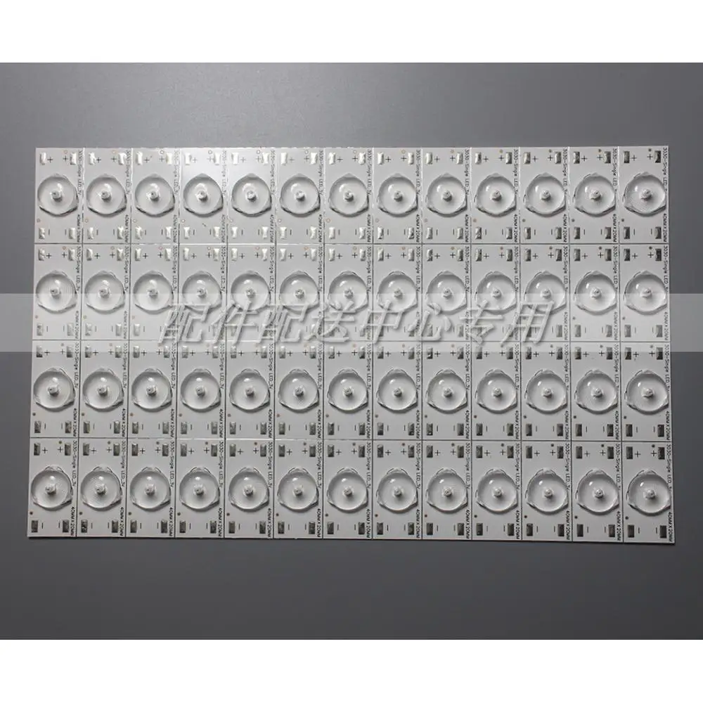 100pcs x 3v LED Diodes Bulbs Aluminum Plate 32-65 inch Tv Optical Lens Fliter Led Strips Backlight w/+- Mark Solder