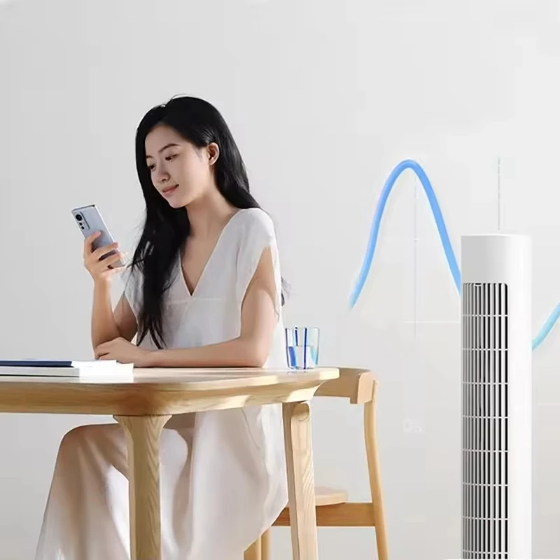 Инверторный вентилятор xiaomi home Smart DC 2 мягкого ветра тихий энергосберегающий объем подачи воздуха 470 куб/ч скорость 5 6 м/с