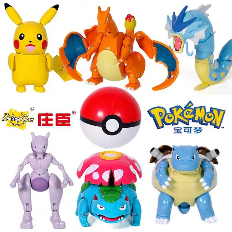 Factory Sell Genuine Pokemoon Action Figure Pikachuu Deformation Figure Children For Gift