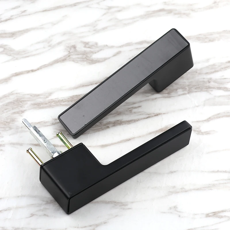 Silent Ecological Door Lock Handle Minimalist for Wooden Door Zinc Alloy Door Handle Lock with Magnetic Lock Body