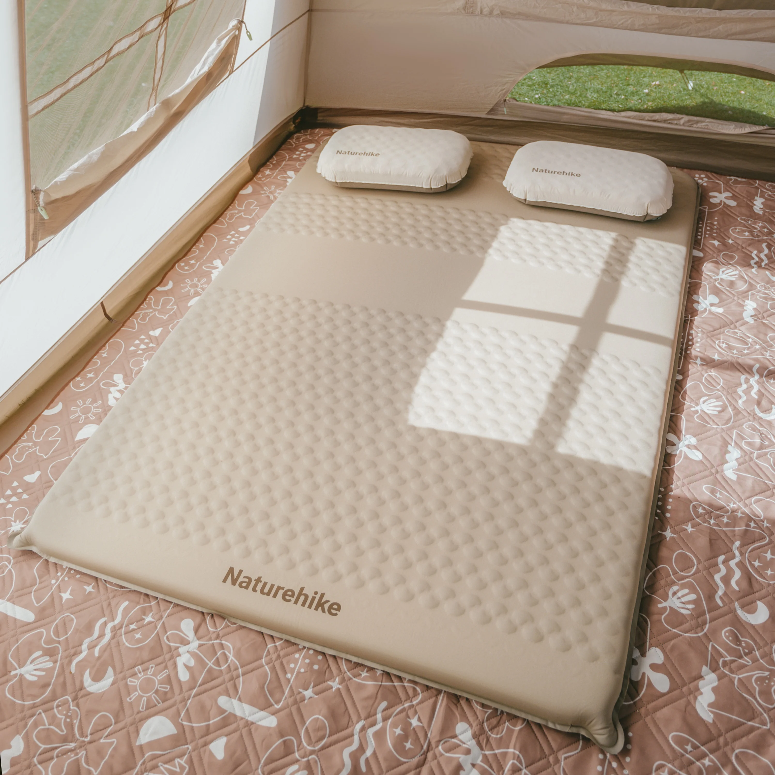 Naturehike Yu gu C6.5 Self-inflating sleeping mat soft Built-in Inflation Valve Thicken Outdoor Camping mattress