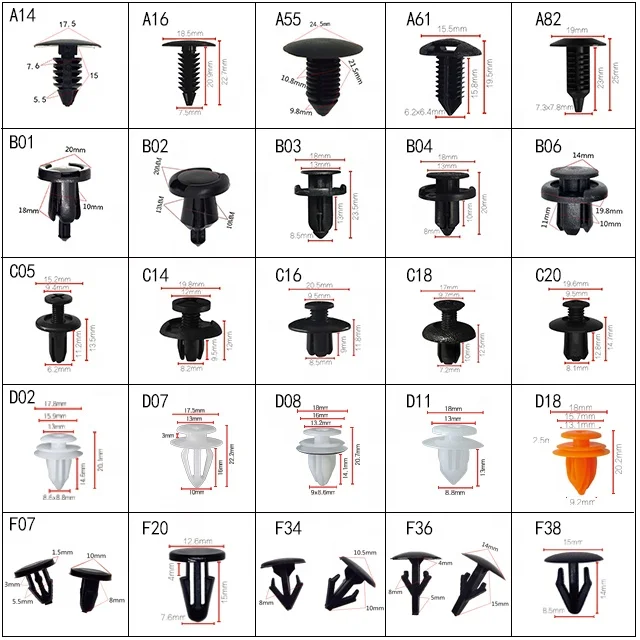 D175 plastic carpet screws clips car clips all types auto clips car 10421018