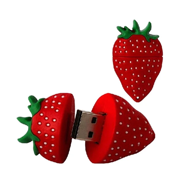 USB-флеш-накопитель в форме клубники, 8/16/32 ГБ