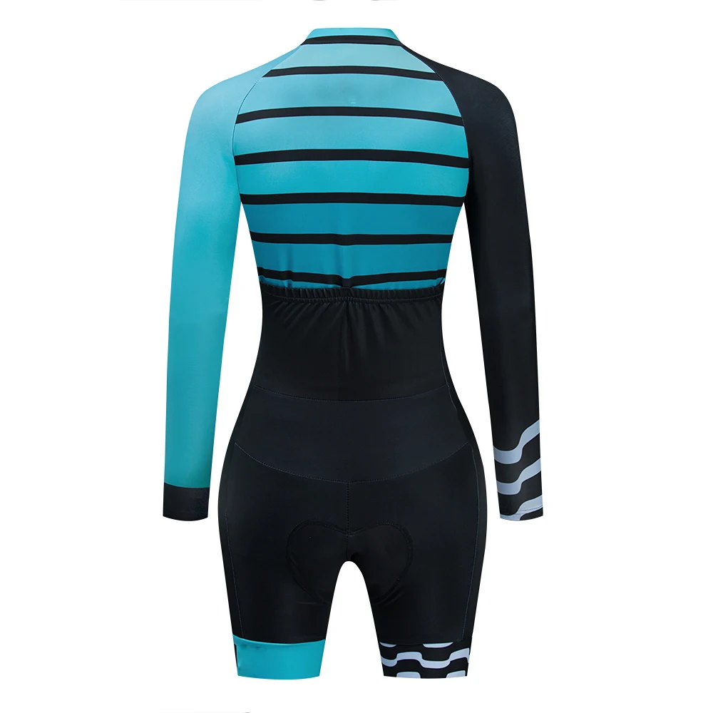 Cycling Triathlon Suit Long Sleeve Bike Clothing Set MTB Bicycle Triathlon Team Aero Cycling Jumpsuit Ropa Maillot Ciclismo