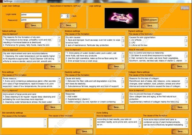 Hot sale visia skin analyzer machine with 14inch screen