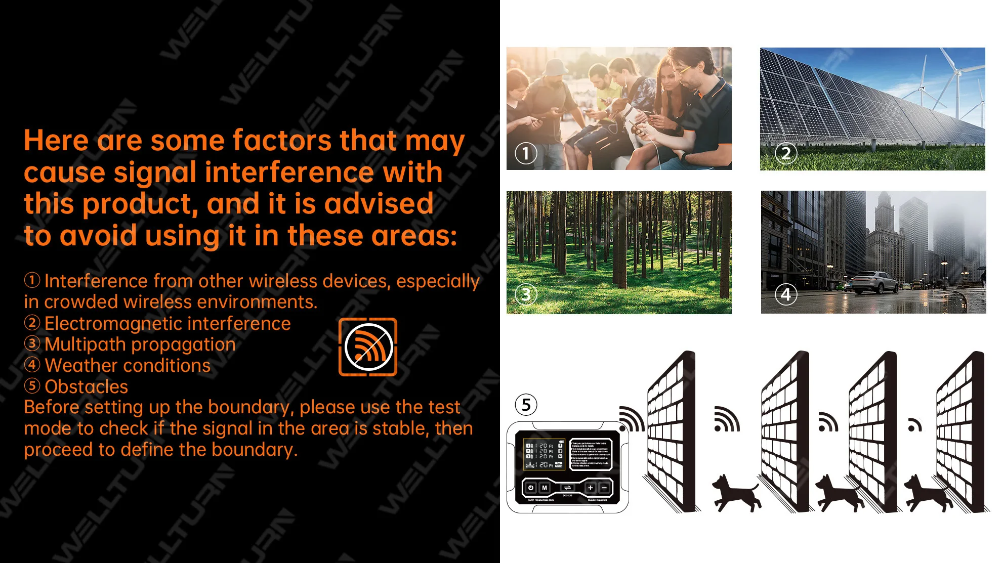 Wireless Fence Training Collar Wireless Dog Fence Portable Pets Safe Containment System for Outdoor,Yard,Indoor,Camping