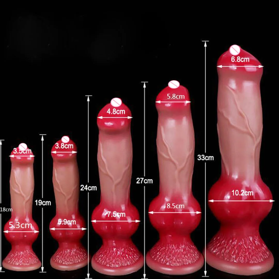 Fun Luminous XXL soft liquid Silicone Dildo Big wolf Anal Plug Animal Monster alien Anal Plug with Suction Cup for Sex Toys
