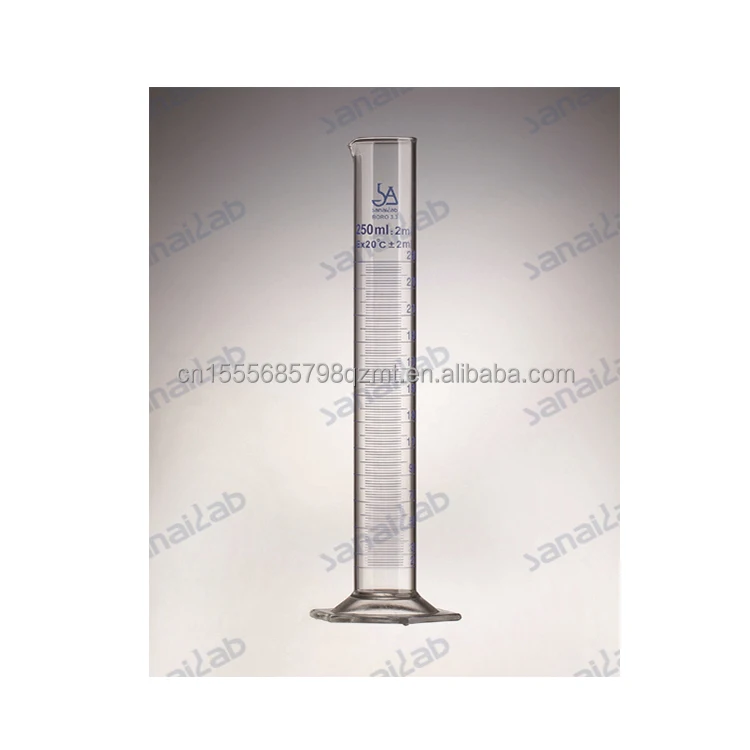 professional factory hot sale high quality glass base of hexagonal measuring cylinder