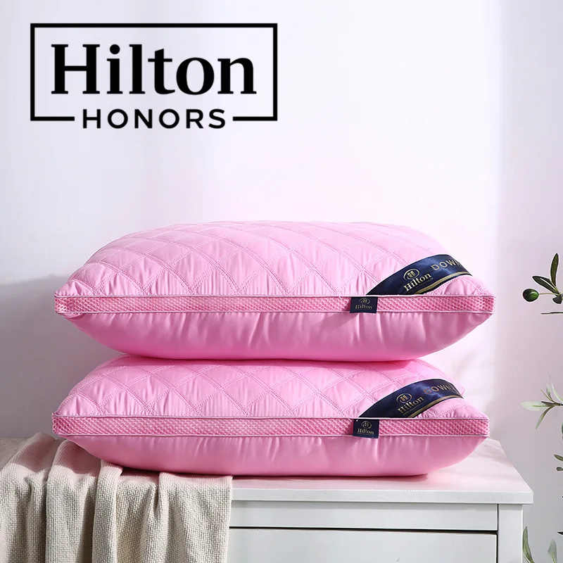 wholesale custom 1000g high weight filling bed pillow 2 edging sleeping pillow hilton hotel pillow