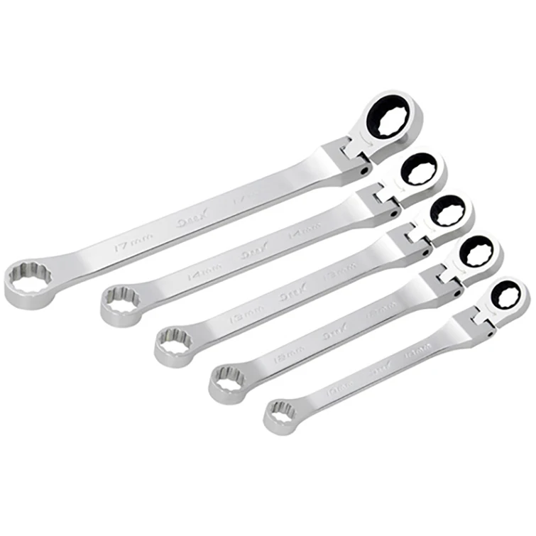 Multi Spanner Car Repair Kit Head Socket -DEEN Dual Ratcheting Box End Wrench 5PCS Set
