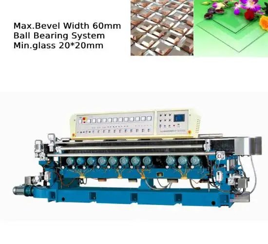 
20mm*20mm glass beveling machine automatic bevel glass grinding machine glass shape beveling machine 