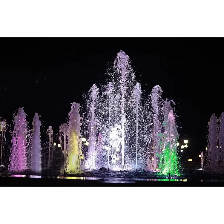 Outdoor Small Water Pumps Fountains Music Dancing Fountain with Colorful rgb Lights for Garden Decoration