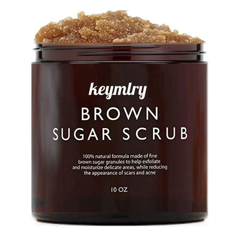 
Vegan Brown Sugar Face Private Label Wholesale Exfoliating Organic Shower Cream Foot Facial Body Scrub 