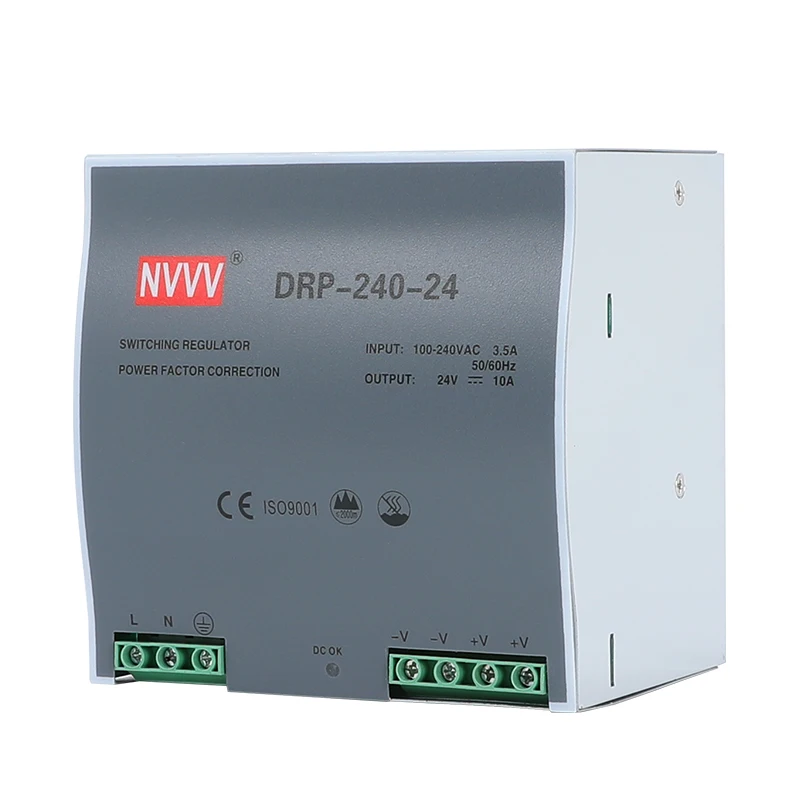 12v 24v dc power supply din rail AC to DC Transformer SMPS 24V 240W switch power Supply for Machines with 6 Years Warranty