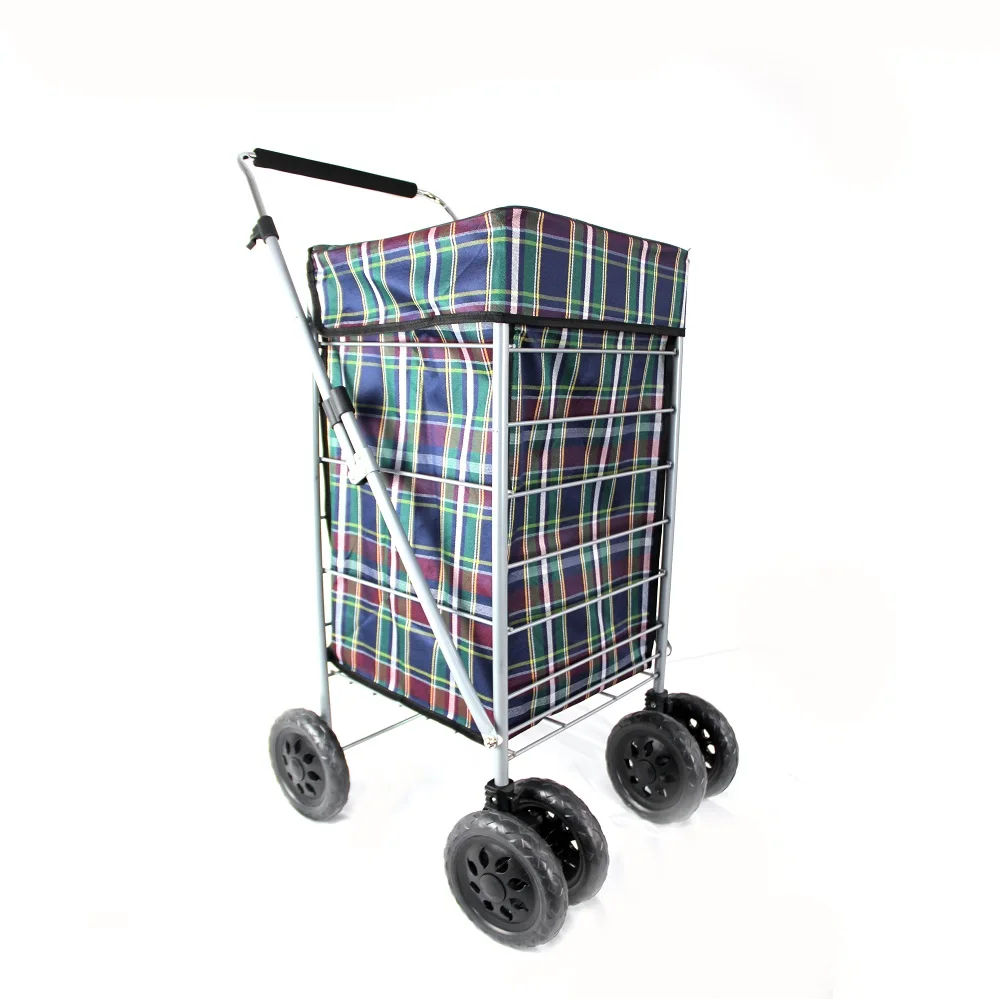 Rolling shop trolley cart best folding shopping cart for seniors trolly with seat