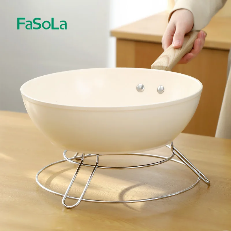 FaSoLa Multi-function Steam Rack Kitchen Stainless Steel Steamer Round Cooking Rack Stand For Instant Pot Pressure Cooker