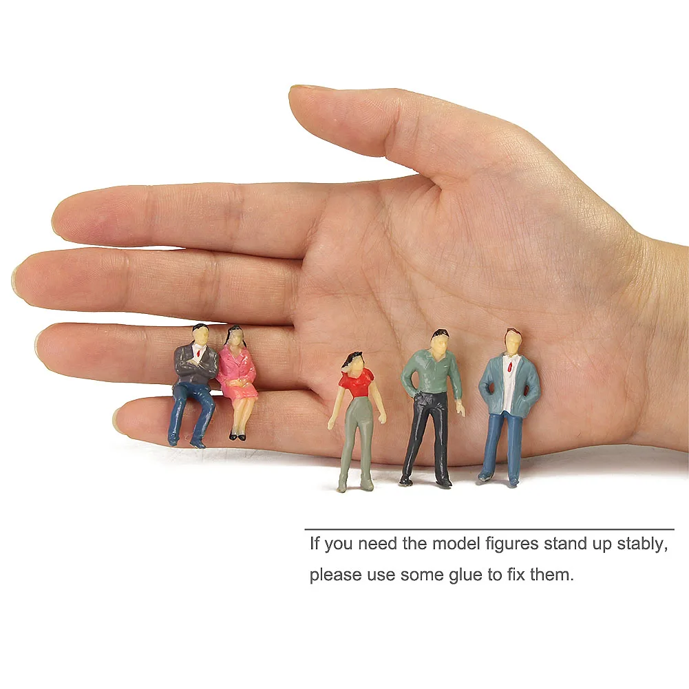 P5001 Model Railway Train 1:50 O Scale Model Seated Stanidng Figures Painted People