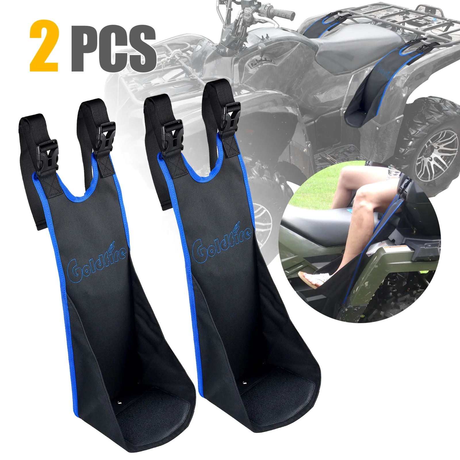 ATV Accessories Foot Rests Adjustable Foldable Passenger Blue Footrest For Can-am Outlander Polaris Honda Suzuki Kawasaki Yamaha