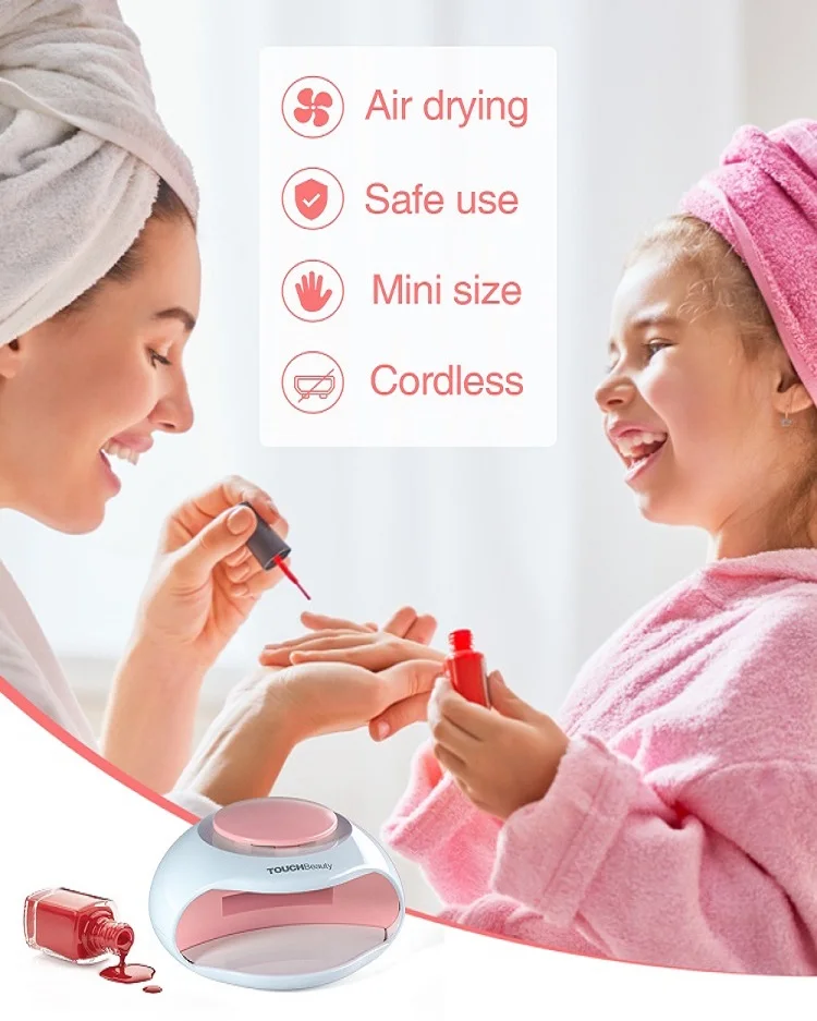 TOUCHBeauty Mini UV LED light Gel Nail Polish Dryer Air Drying Nail Lamp Battery Operated